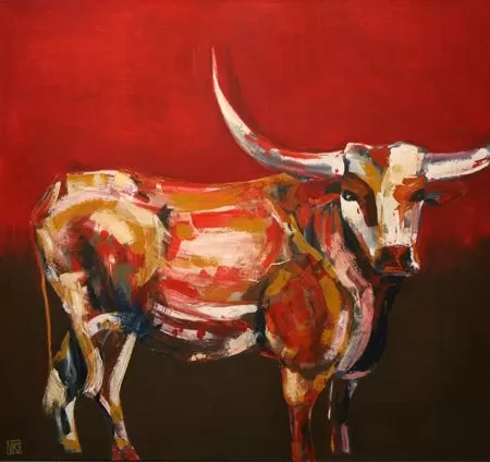 Giclee Art artwork at Austin Art & Frame featuring Kotzeva Longhorn VI Giclee