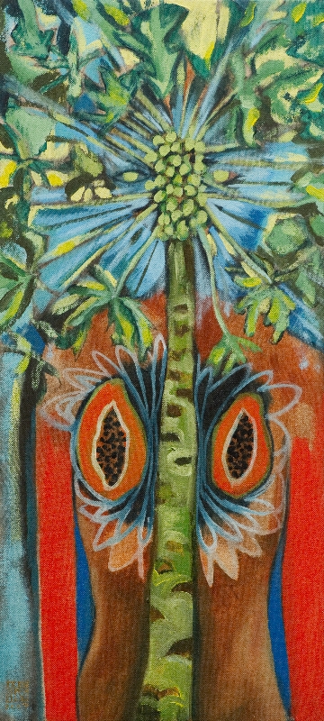 Papayas by artist Melissa Wen Mitchell-Kotzev