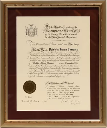 Certificates custom framing example in Austin