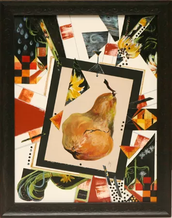Collage and Mixed Media Art custom framing example featuring Original Mixed Media in Austin