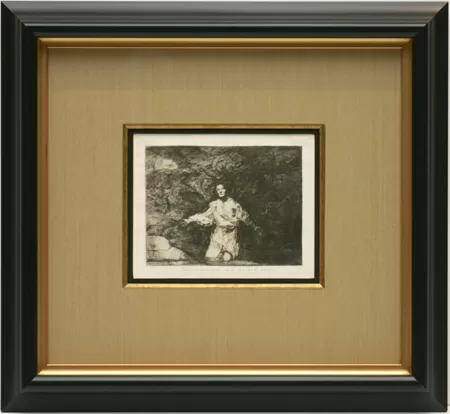 Original Prints custom framing example featuring Original Paper Goya in Austin