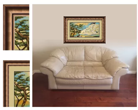 Framing Design custom framing example featuring Visualization in Austin