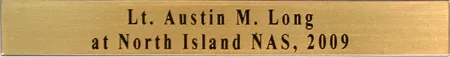 Small Size Engraved Plate at Austin Art & Frame featuring Services Engraving Two Lines