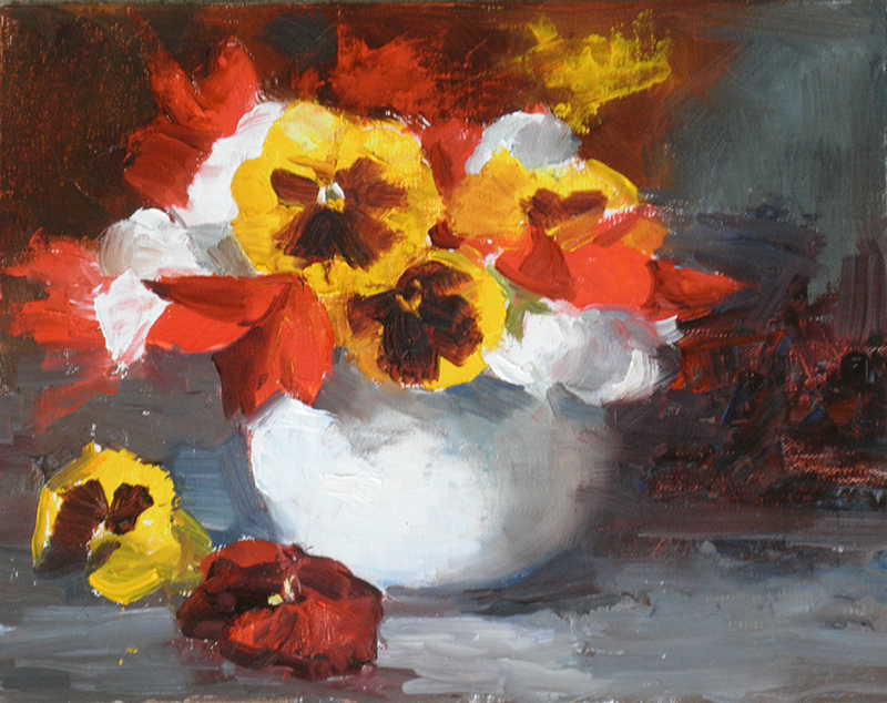Pansies by artist Eve  Larson