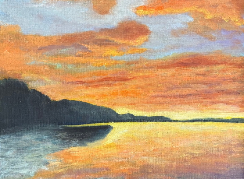 Sunset by artist Mozelle Marks