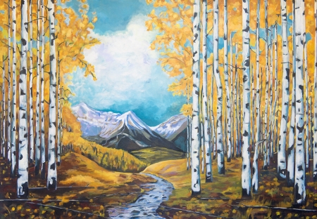 Aspens by artist Melissa Wen Mitchell