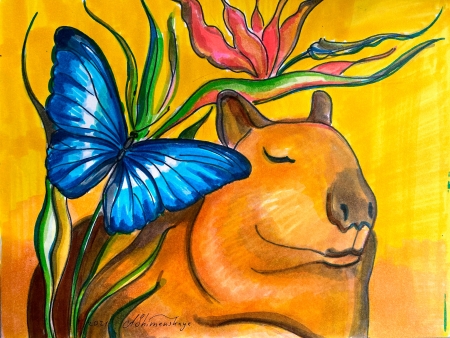 Capybara by artist Anastasia Shimanskaya